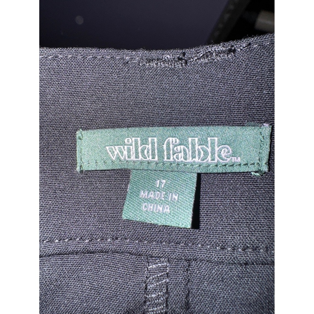 Wild Fable Black Wide Leg Trousers Size 17 High Waist Career Casual - Picture 4 of 5